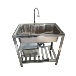 Meja Bak Cuci MrDapur MW80  +  Kran Flex + Greasetrap